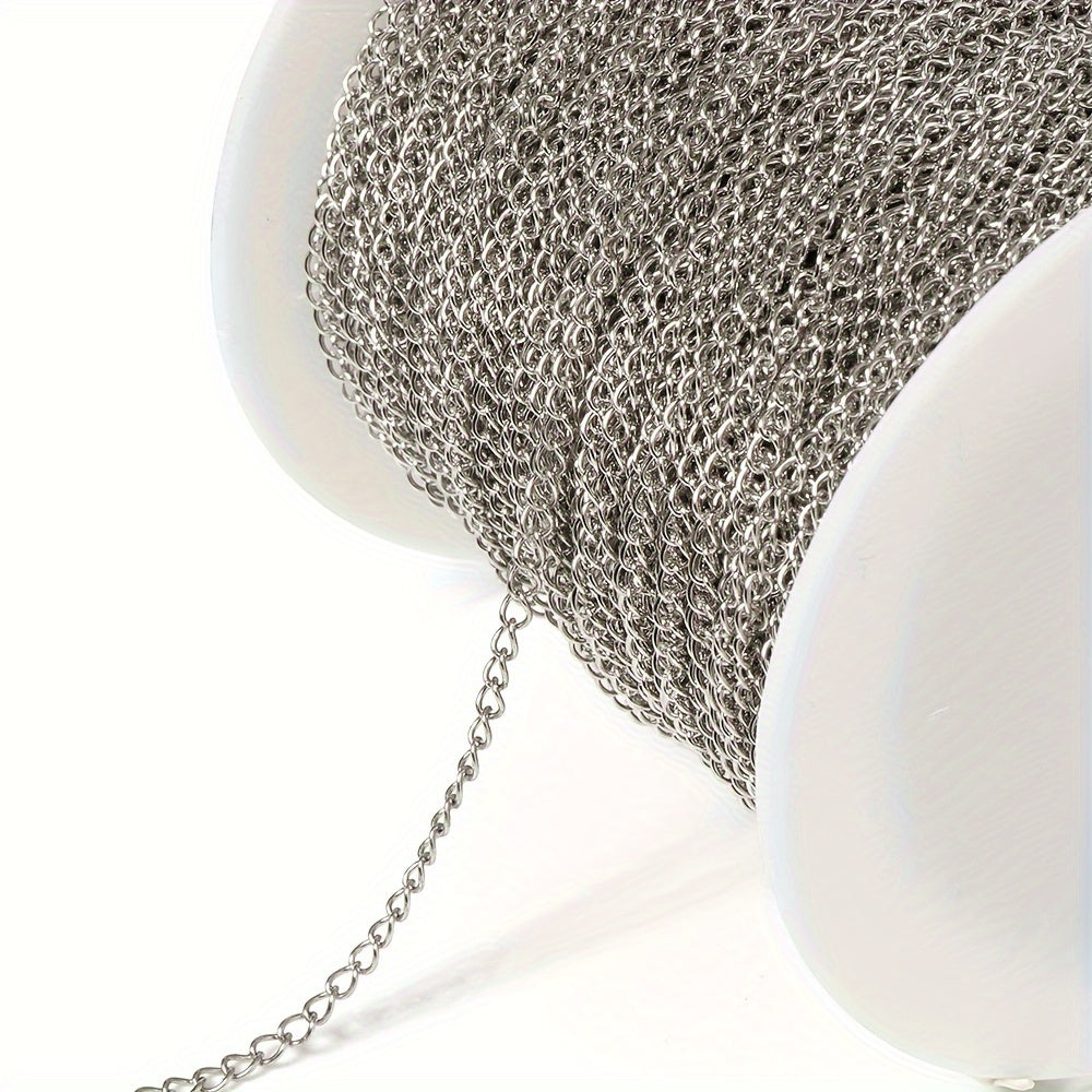 10m Stainless Steel Jewelry Chain for Crafting Necklaces and Bracelets