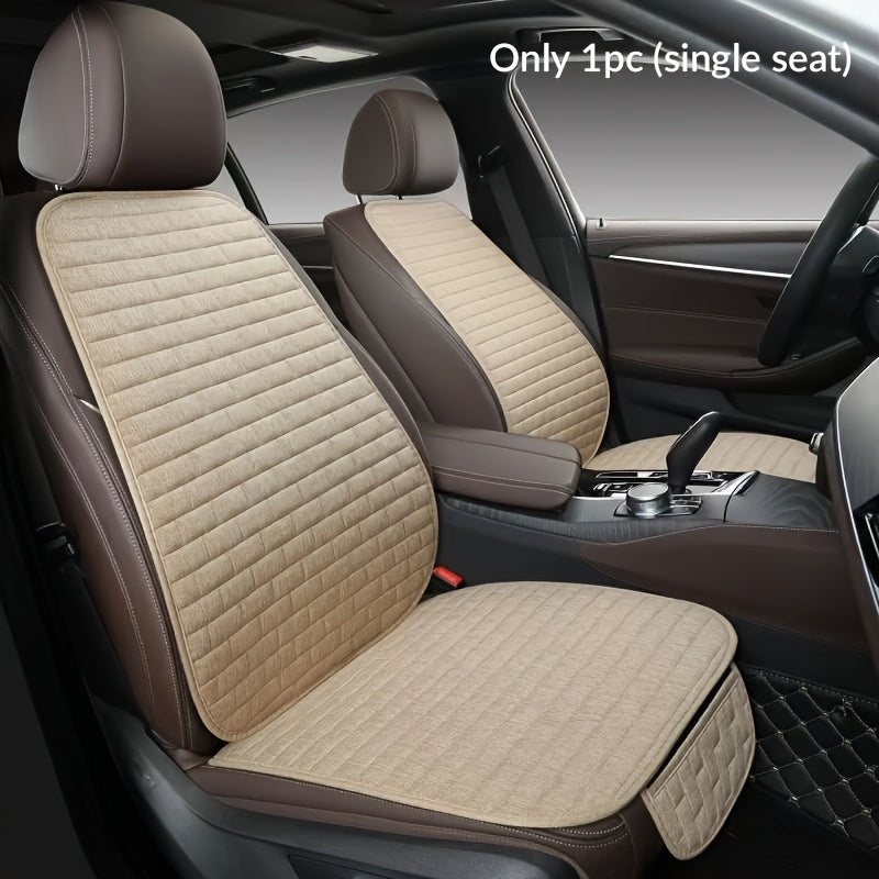 Universal Linen Car Seat Cover Protector for Front and Back Seats