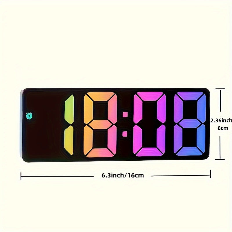 Digital Alarm Clock with Temperature Display and Adjustable Brightness for Bedroom and Home Office