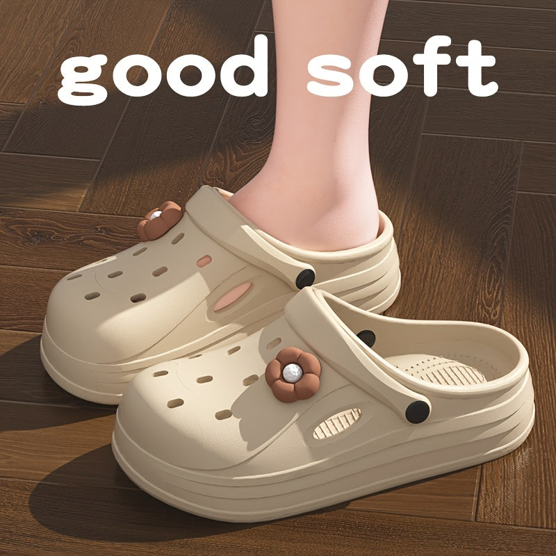 Women Casual EVA Mules and Clogs Open Toe Non-Slip Beach Shoes