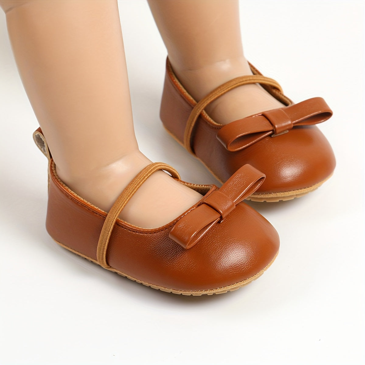 Girls Children's Ballet Flats in PU with Bow, Non-Slip Sole, Flexible, for Daily and Special Occasions
