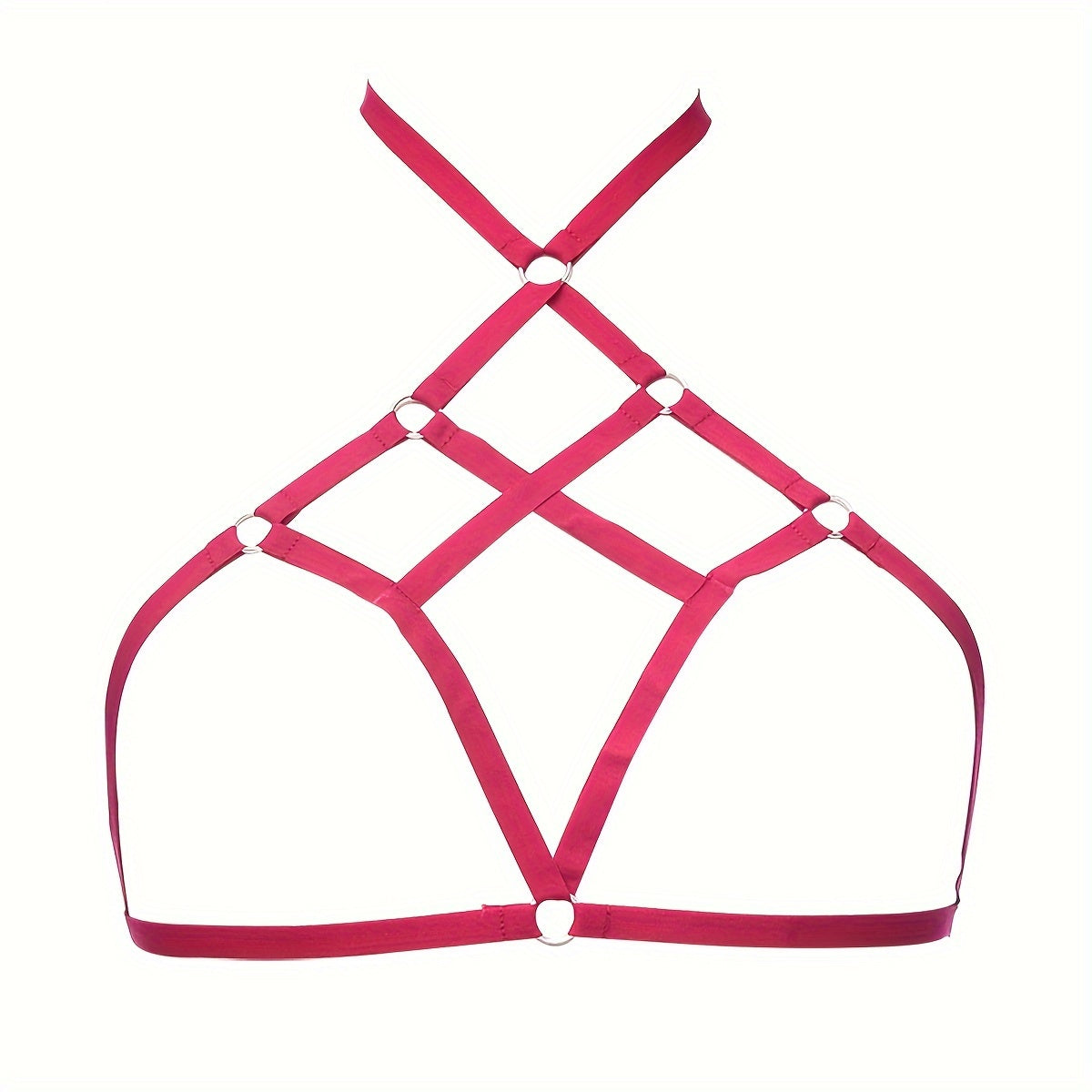 Hollow Cross Strappy Lingerie Bra for Nightclub Party