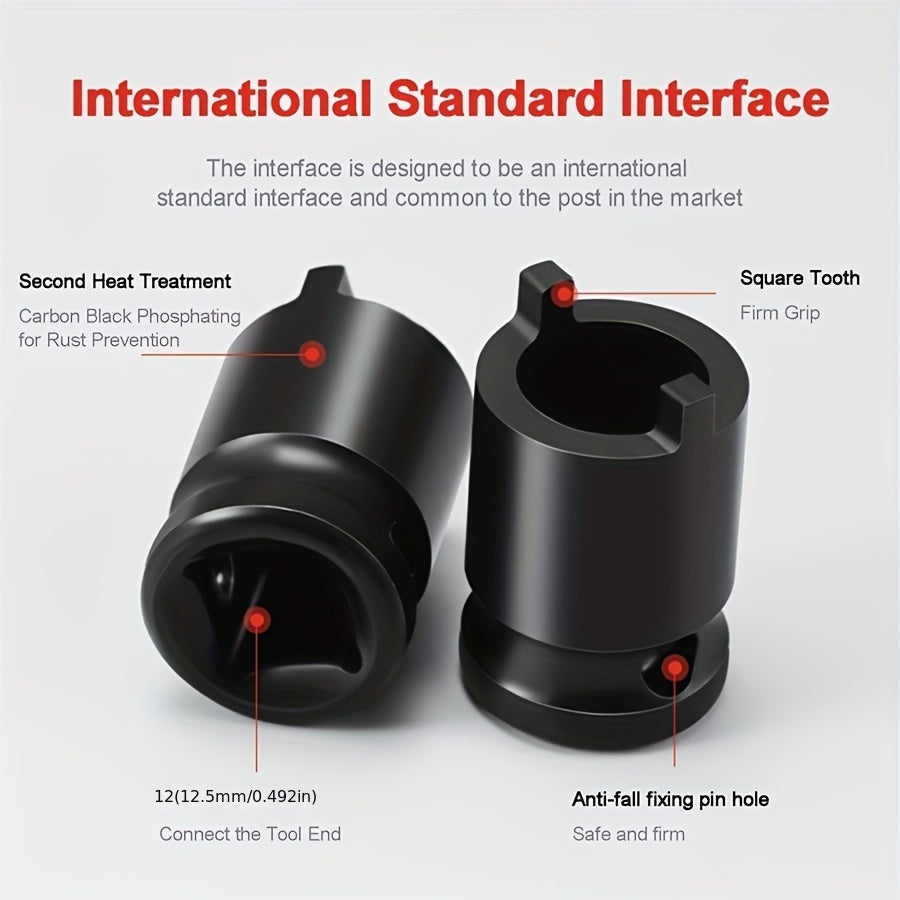 Universal burchakli maydalagich rozetkasi kaliti qora xrom vanadiyli po'lat