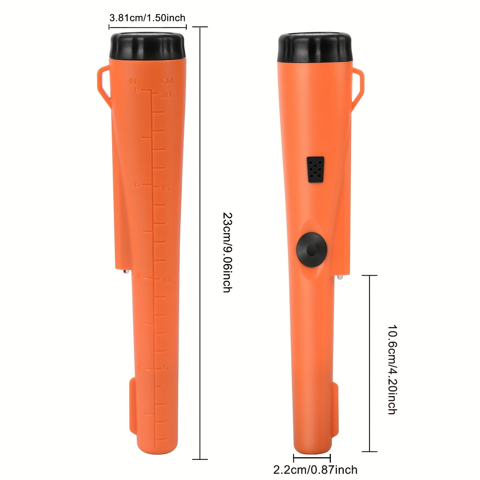 Non-Ferrous Metal Detector Wand Pinpointer with 360° Search, Vibration and Light