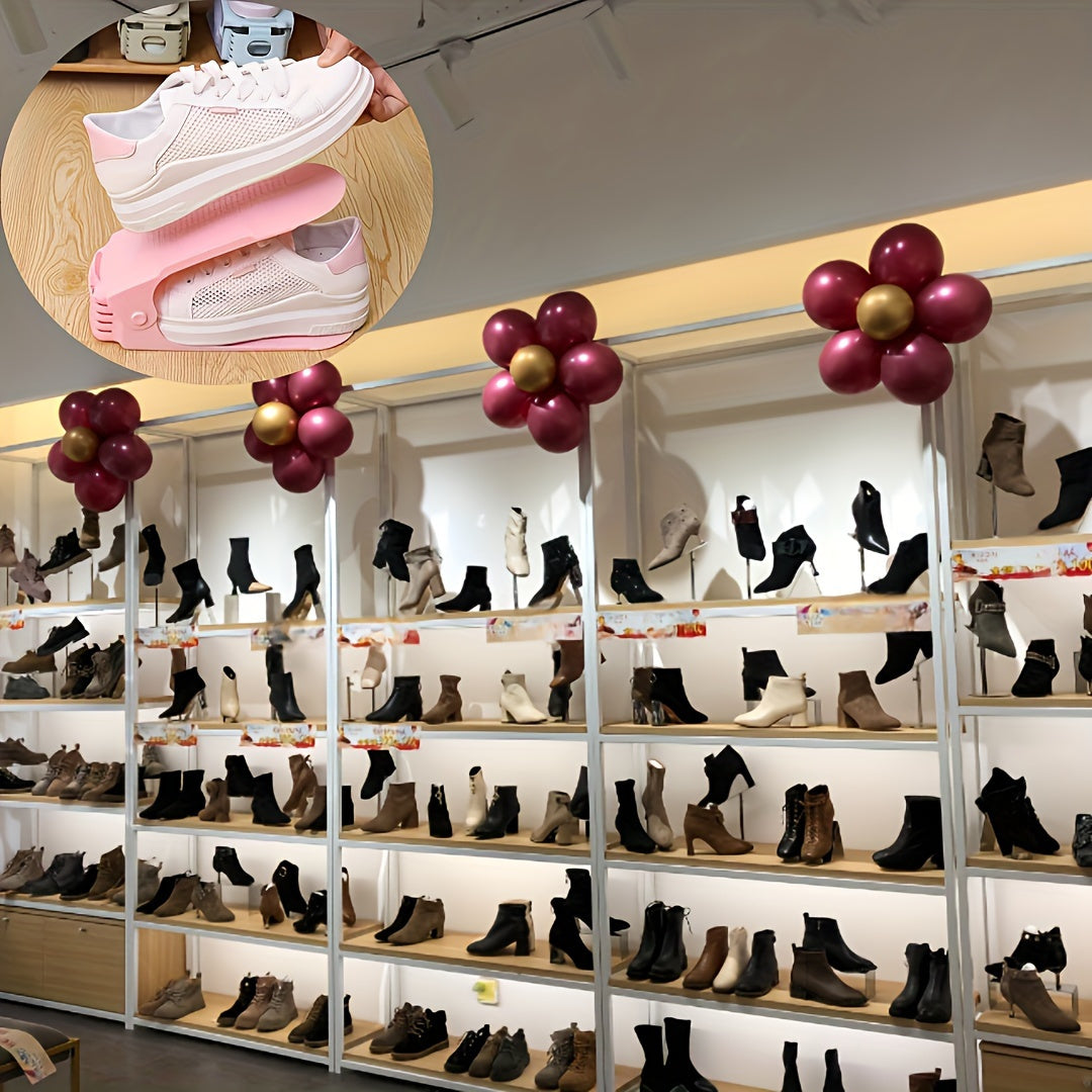 10 Adjustable Plastic Shoe Racks Space-Saving Hallway Entryway Living Room Organizers