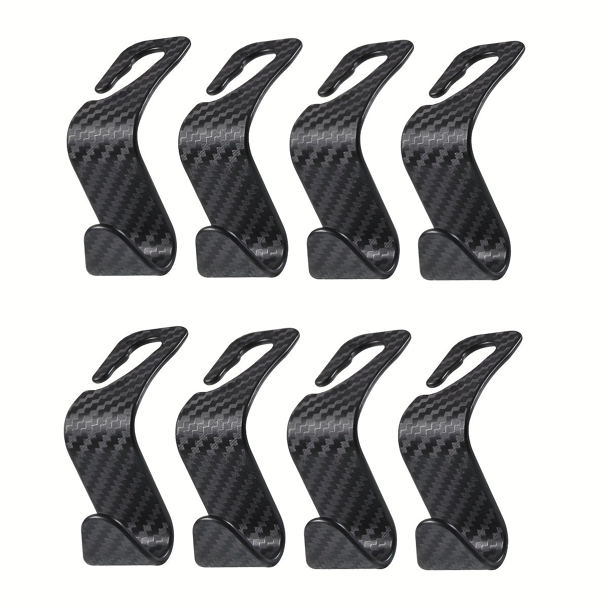 Universal Car Seat Headrest Hooks PVC Back Seat Organizer Holders (4 or 8 Pack)