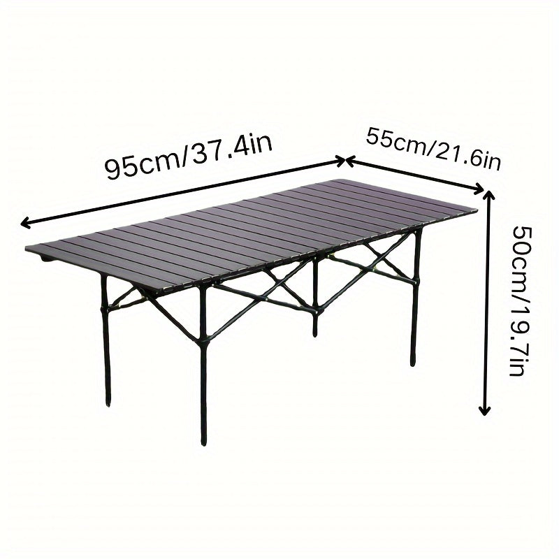 Carbon Steel Outdoor Folding Table with Storage Bag for Camping Fishing Parties and Garden