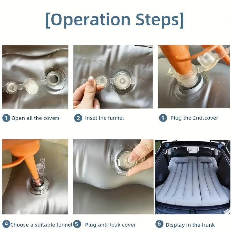 Inflatable SUV Car Bed Mat Portable Leak-Proof Thick Mattress for Camping