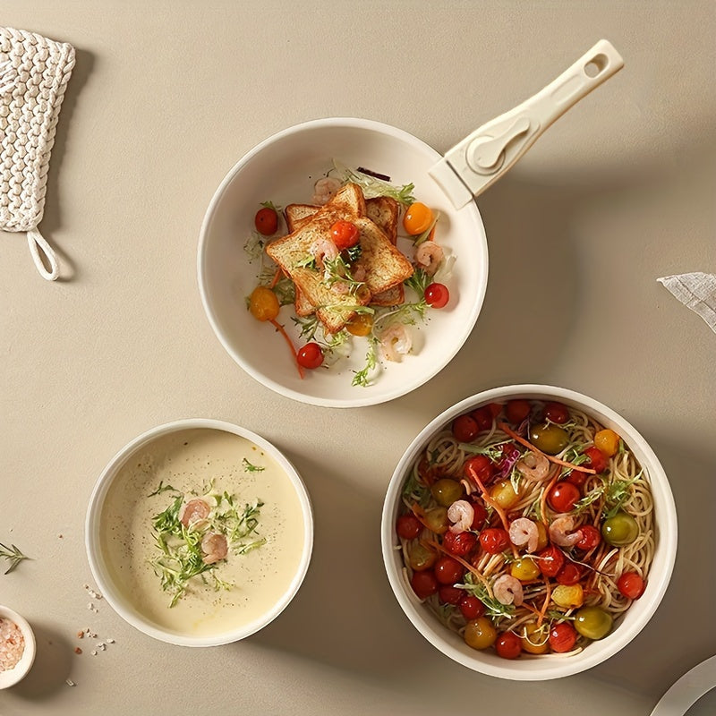 15-Piece Stackable Non-Stick Cookware Set with Removable Handles for Induction