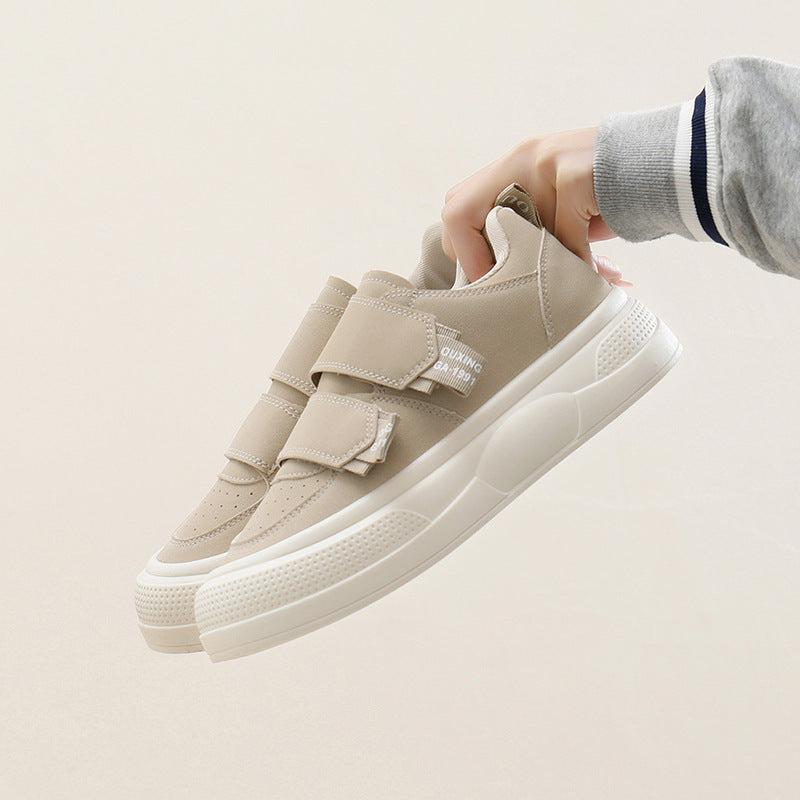 Women's White Sneakers Spring Thick Sole Athletic Casual Shoes