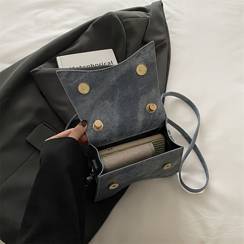 Women's PU Leather Clutch Bag with Adjustable Strap Solid Color Crossbody Evening Purse