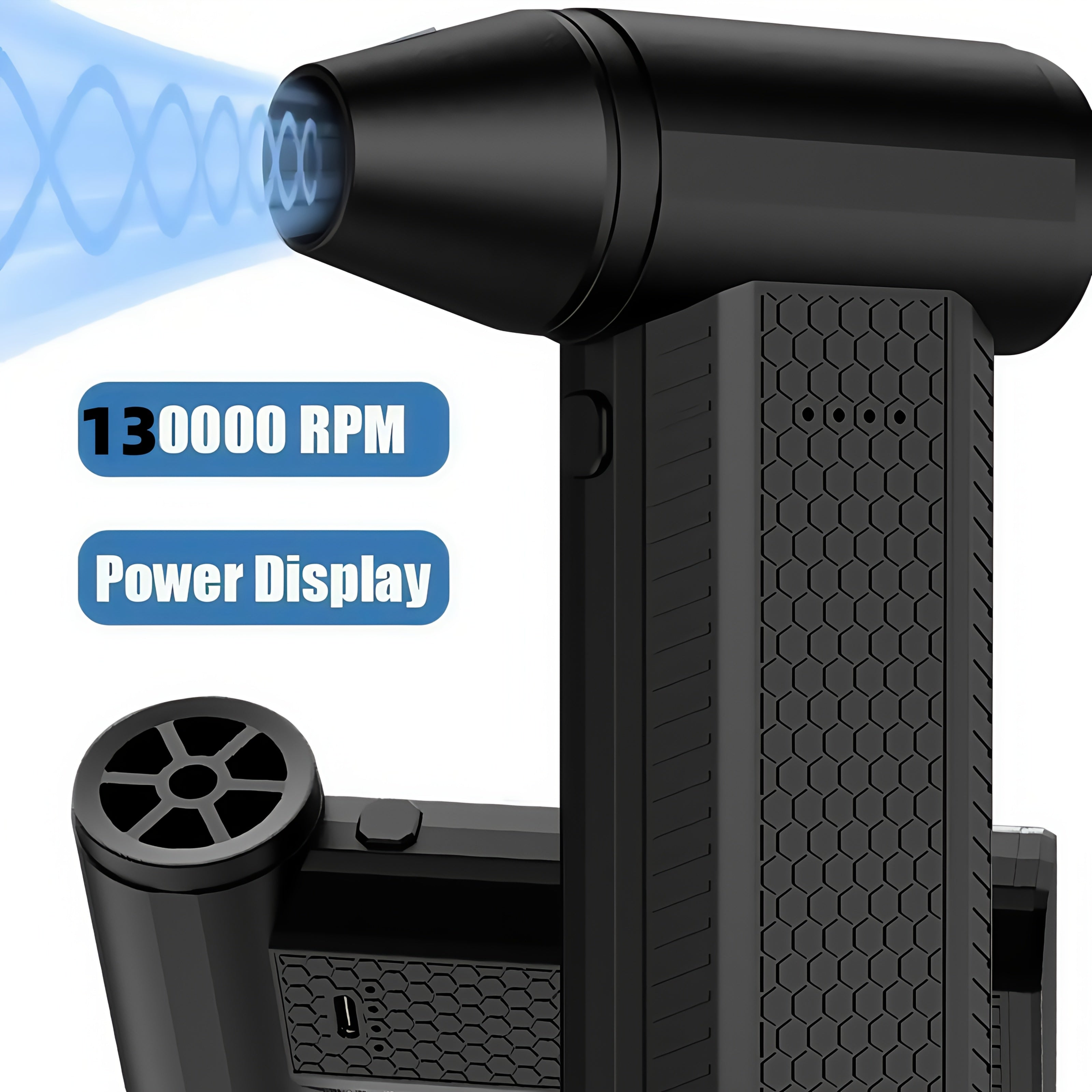 High-Speed Handheld Fan 130,000 RPM Rechargeable 8000mAh for Camping Indoor