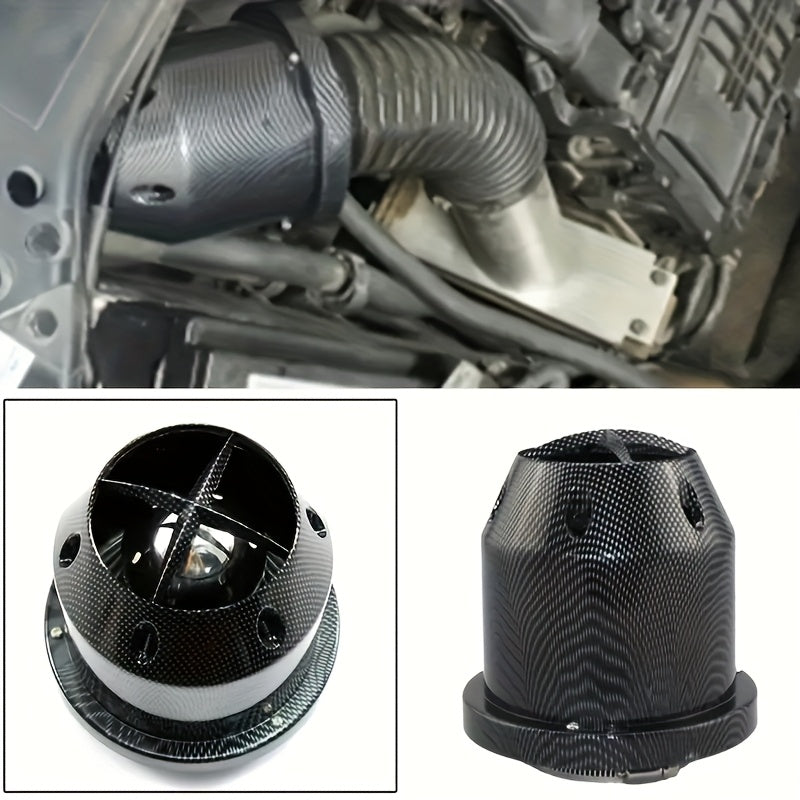 Universal Carbon Fiber 3 Inch Car Air Intake Filter High Flow 76mm