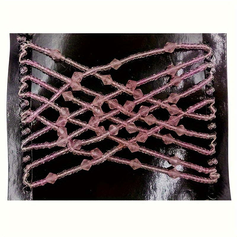 Ayollar uchun vintage tilla bo‘yoqli soch to‘plami, kristalli, sun’iy marjonli soch aksessuarlari