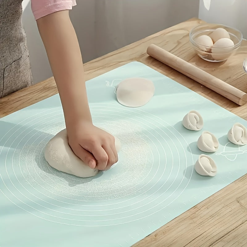 Silicone Pastry Mat Non-slip Baking Sheet with Measurements Reusable Dough Rolling Kneading Mat