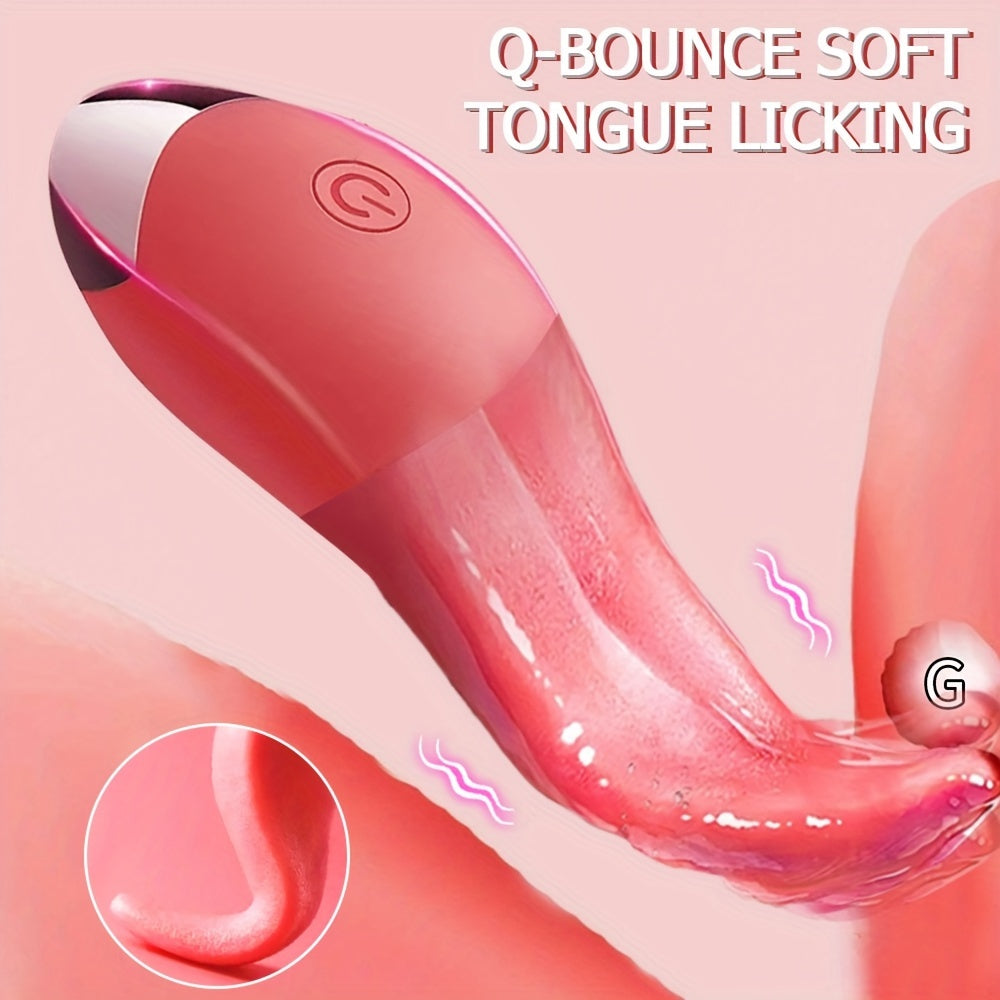 Female Tongue Vibrator Mini Wireless Rechargeable Clitoral Stimulator