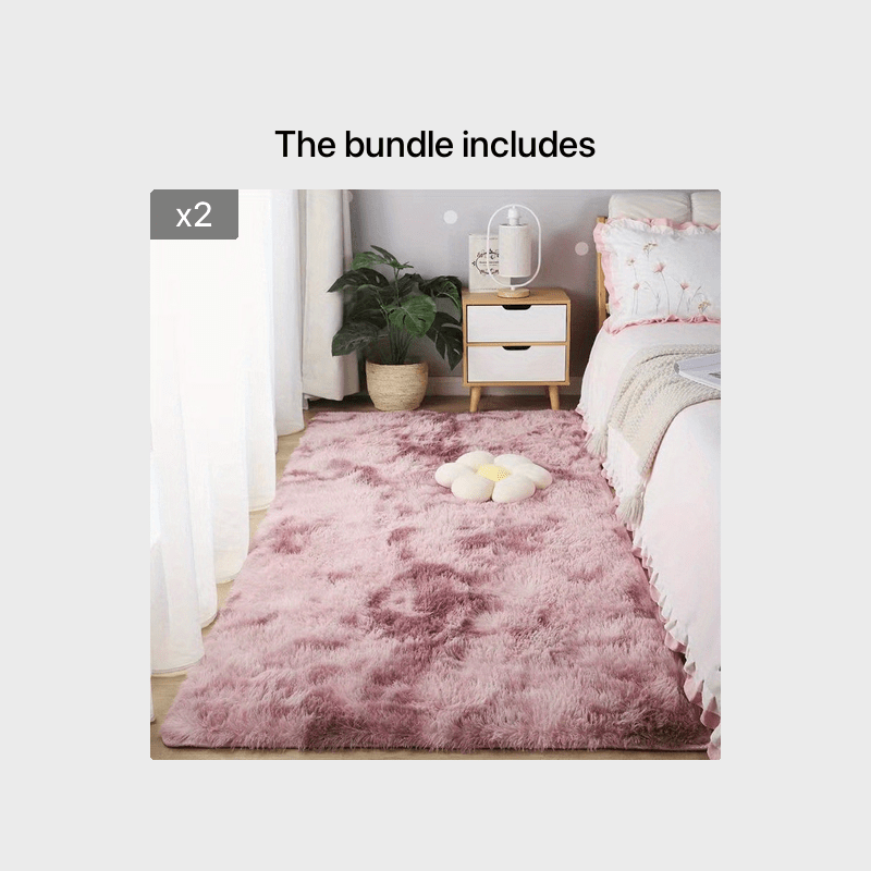 Soft Fluffy Shag Area Rug for Living Room or Bedroom Non-Slip Machine Washable