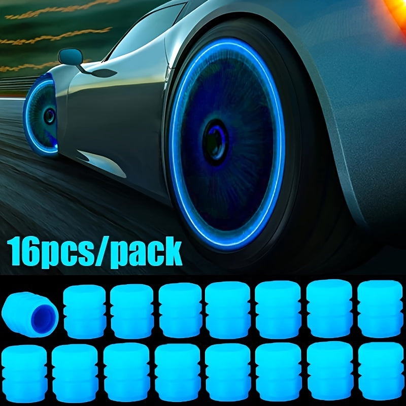 Fluorescent Night Glowing Car Motorcycle Bicycle Wheel Valve Stem Caps