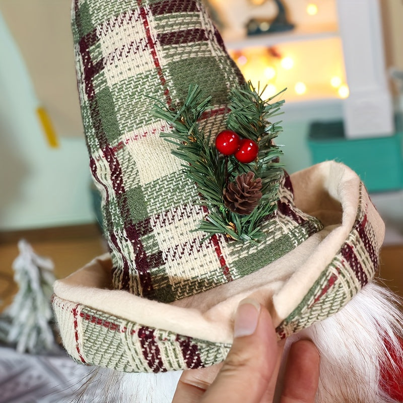 Festive Nordic Christmas Ornament Gnome and Snowman Polyester Tree Decor