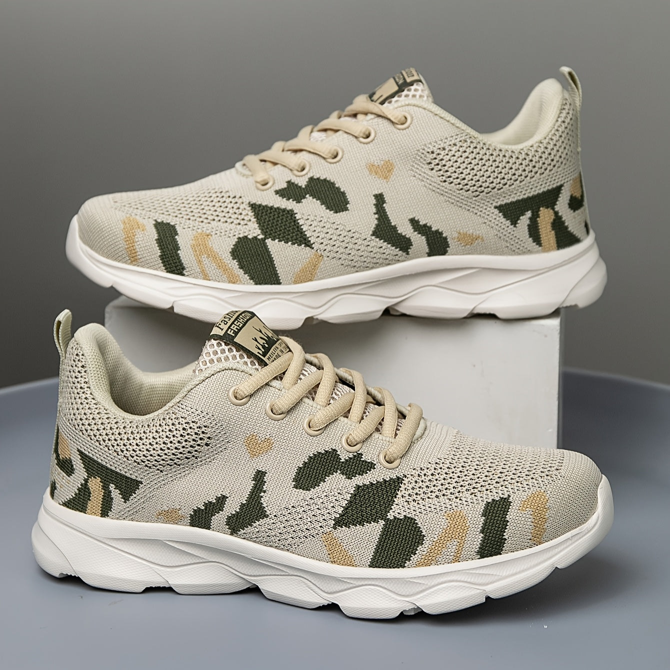 Women Camouflage Mesh Sneakers Lightweight EVA Sole Casual Running Shoes