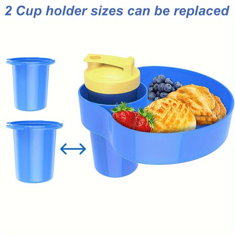 Travel Tray for Car Seat and Stroller with Cup Holder and Food Surface