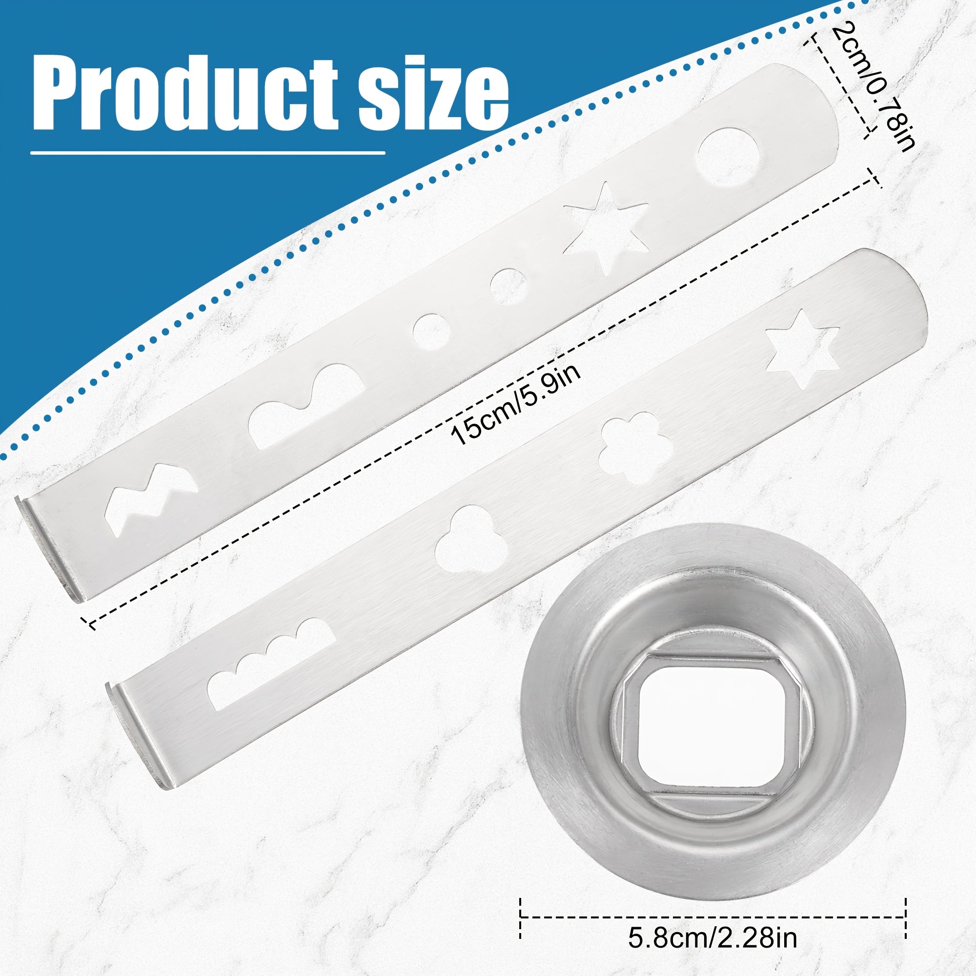 Naychali po'latdan yasalgan pechene kesgichlar to'plami, 3 xil shaklda: Yulduz, Yurak va Doira - Yaratkansiz pishirish uchun mukammal, Rojdestvo pechene va pizza uchun ideal - Oziq-ovqat xavfsizligi uchun mo'ljallangan xamir qo'shimchalari bilan birga.