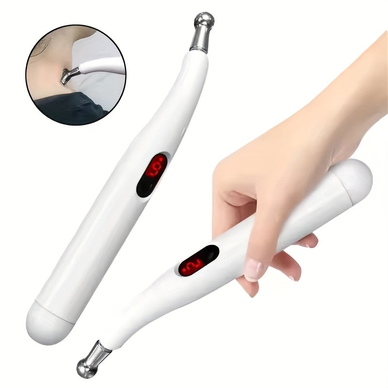O'zgaruvchan sozlamalari va turli massaj boshliqlari bilan quvvatlanadigan elektr massaj qalam, uyda yoki sayohatda foydalanish uchun.