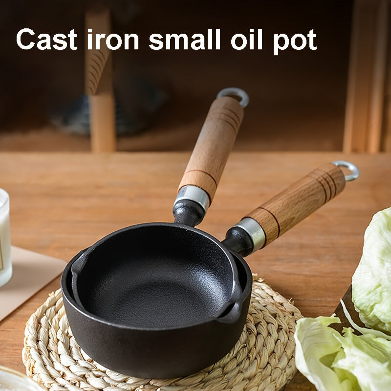 Qovurilgan tuxum dumplari mini qozonchada, qizdirilgan yog' bilan