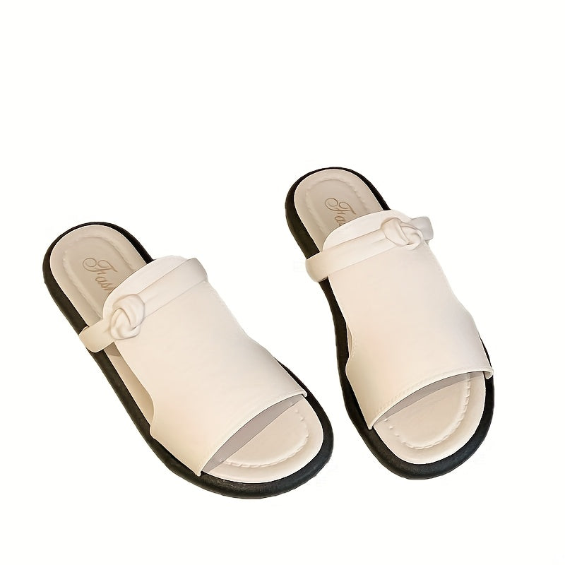Women's Casual Slip-On Sandals Open-Toe Flat Summer Shoes