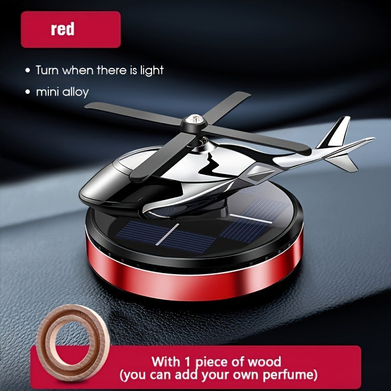 Solar Aluminum Rotating Helicopter Car Interior Decoration Model Without Fragrance Oil