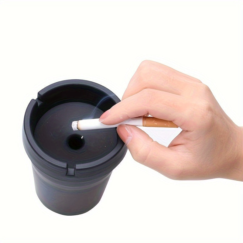 Portable Black Car Ashtray Smokeless Durable Indoor Outdoor Use