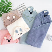 Baby Koala Coral Fleece Bath Towel for Kids Soft and Absorbent