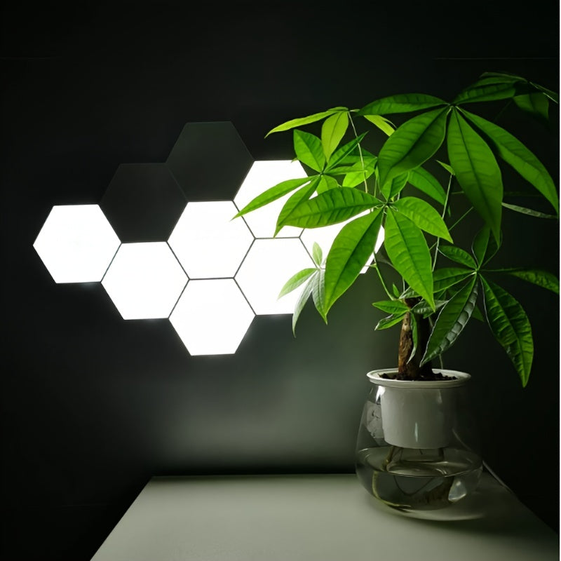 Hexagonal LED Wall Light with Touch Control and Night Light Energy Efficient Modern Decor