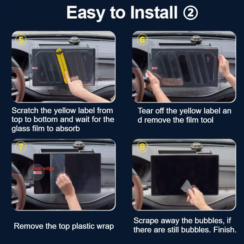 Car Touchscreen Protector 39.62cm Tempered Glass Screen Shield Scratch-Resistant