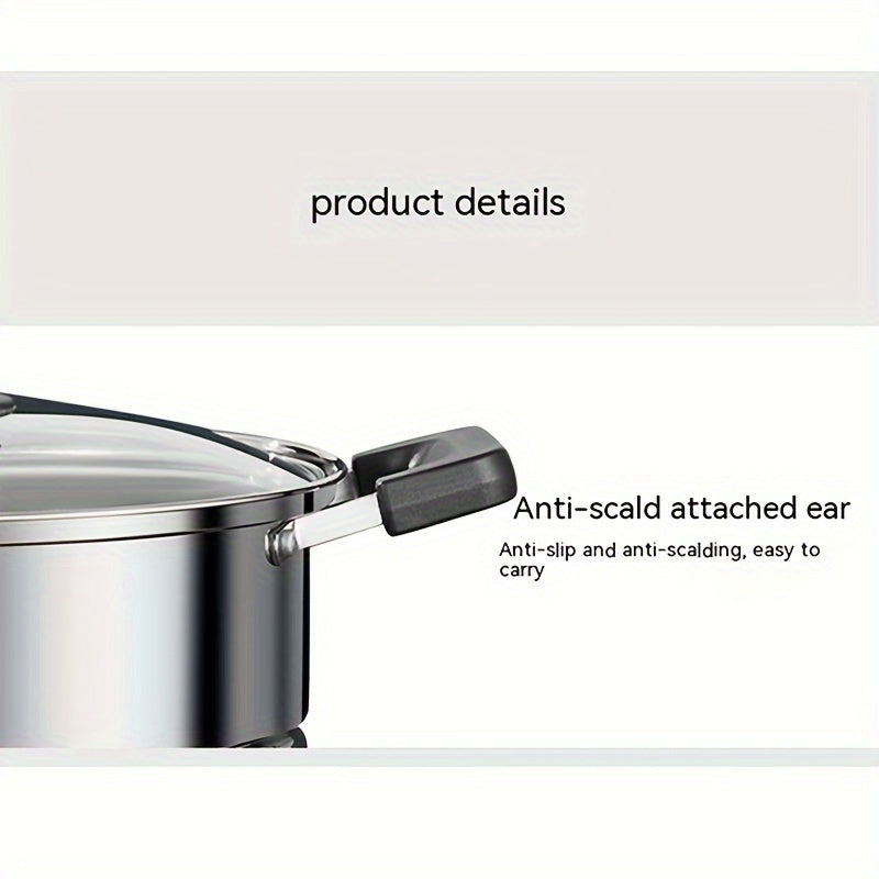 Кухонная кастрюля для супа, парящая булочки Мантоу, изготовленная из нержавеющей стали 201, с дизайном одного дна для пароварки. Диаметр кастрюли составляет 28 см, и она прозрачна для контроля за процессом приготовления. Код продукта: WMM-006.