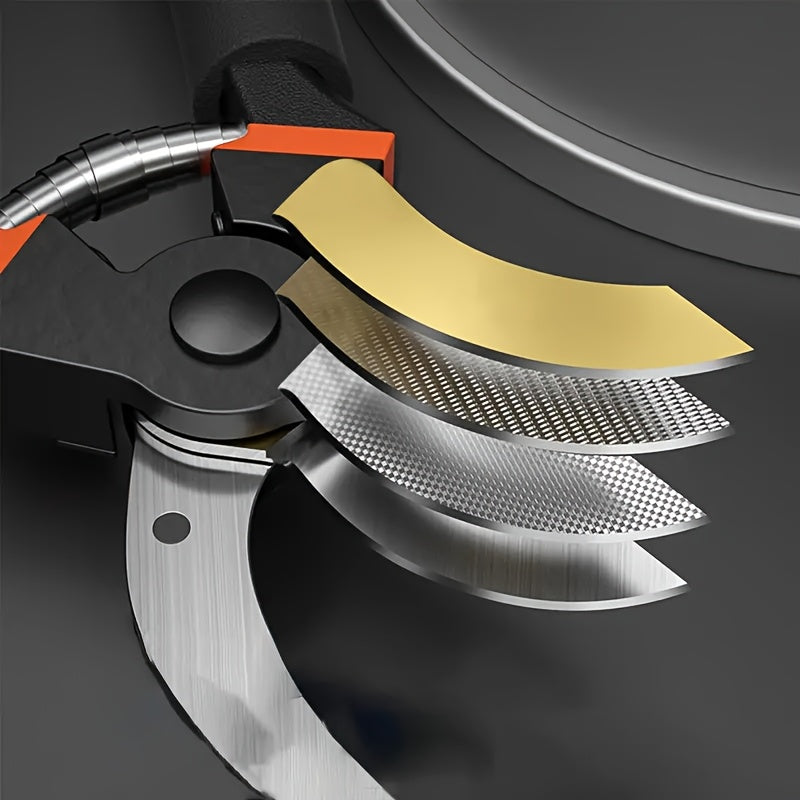 8.5-Inch Titanium Bypass Pruning Shears Heavy-Duty Metal Garden Scissors for Trimming