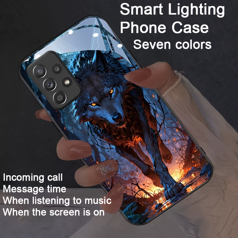 Rang-barang yorqin ovoz bilan boshqariladigan telefon qobigi S24 S22 S23 S21 S20 S10 Note20 N10 A55 A35 A25 A15 A14 uchun