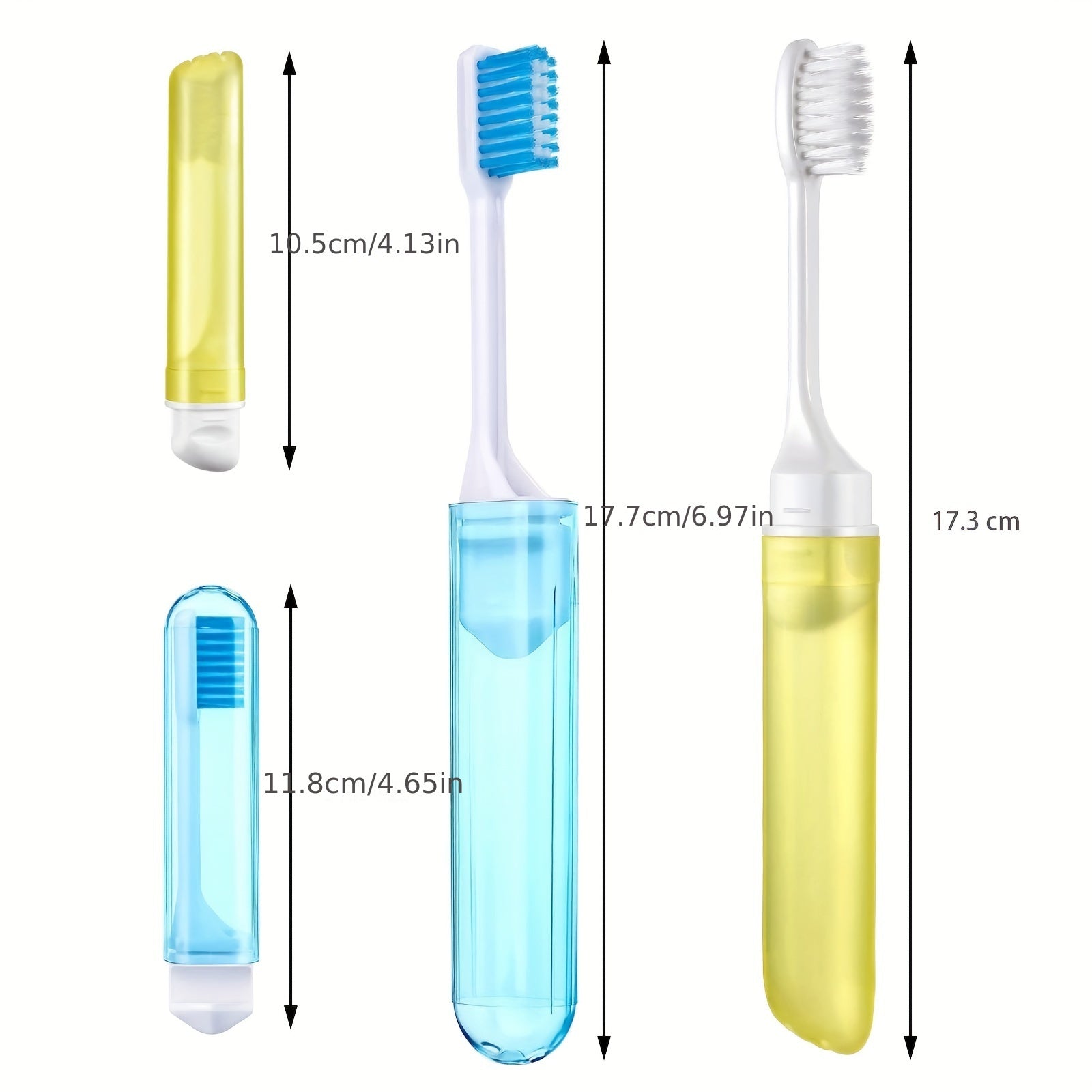 Sayohat uchun tish cho'tkasi yumshoq cho'tqalar, kompaktdo'ziga yopishgan suv o'tkazmaydigan qopqoq bilan, harakatda tozalash uchun