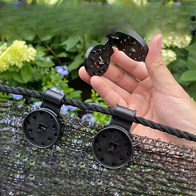 Plastic Sunshade Clips 100 Black Garden Net Fasteners for Bird Proofing Outdoor