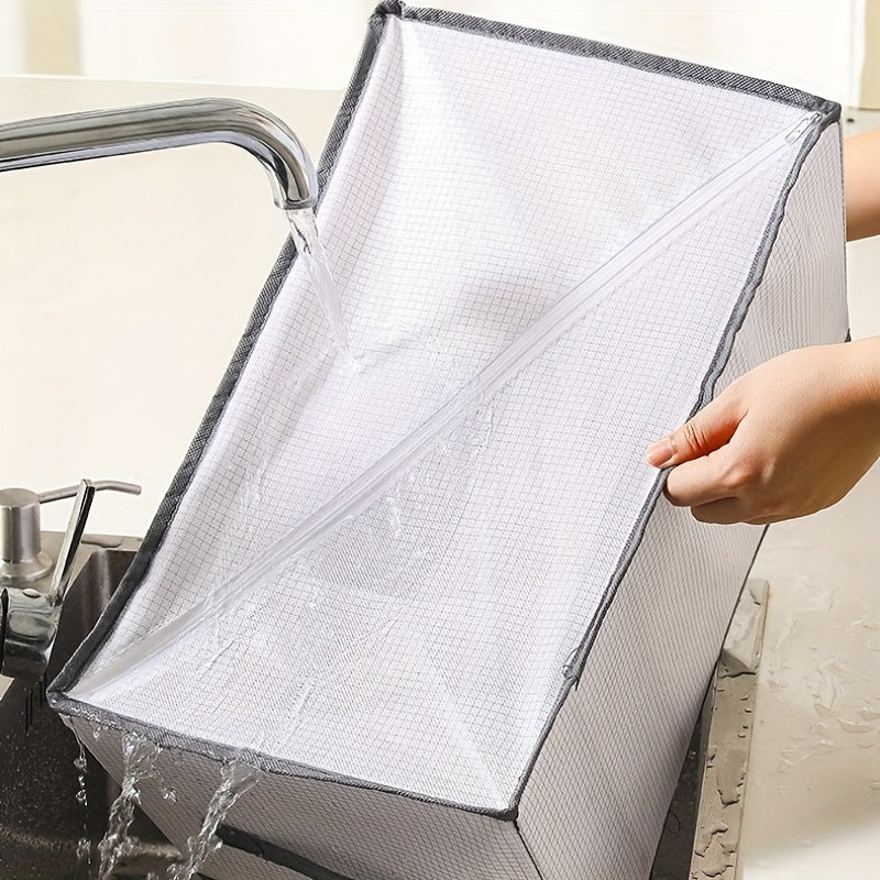 Organizador de cesta de almacenamiento plegable para armario y espacio de viaje, diseño de cuadrícula duradero y que ahorra espacio