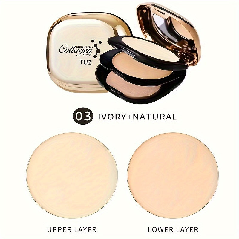 Double-Layer Pressed Powder Compact with Matte Finish and Squalane
