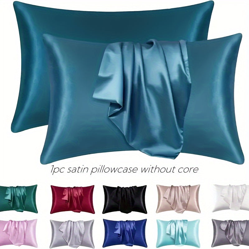 Satin Pillowcase for Home Comfort with Envelope Closure Soft Skin Friendly