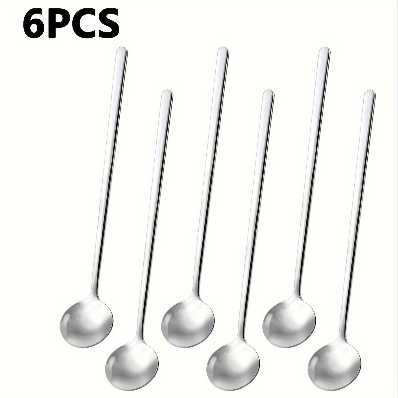 Stainless Steel Appetizer Spoons Ice Cream Scoops Stirring Sticks Cocktail Decor