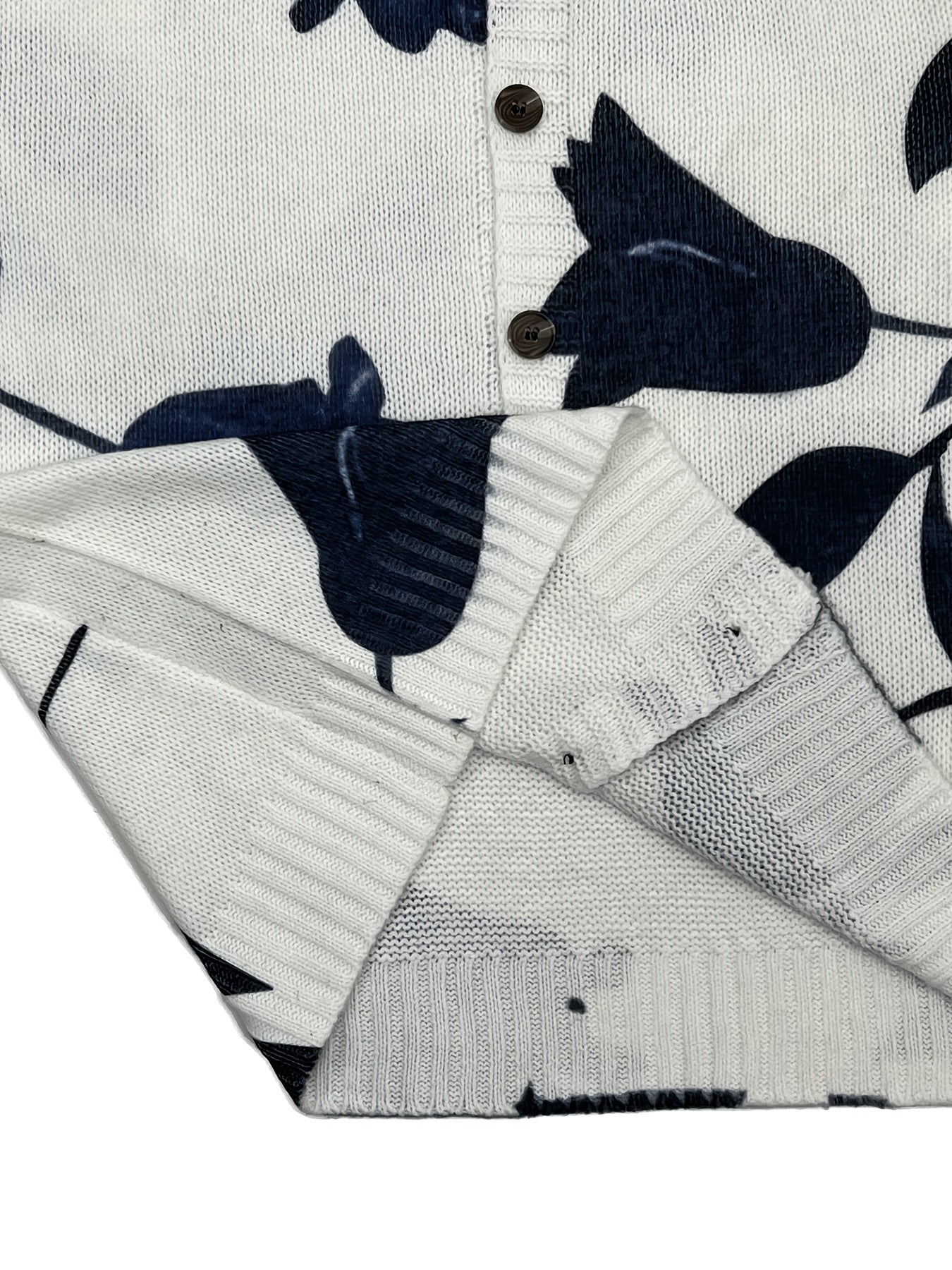 Plus Size Women's Lightweight Floral Print Cardigan Open Front Sweater