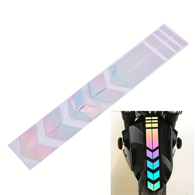 Motorcycle Fender Decal Waterproof TPU Laser-Inspired Gradient Sticker