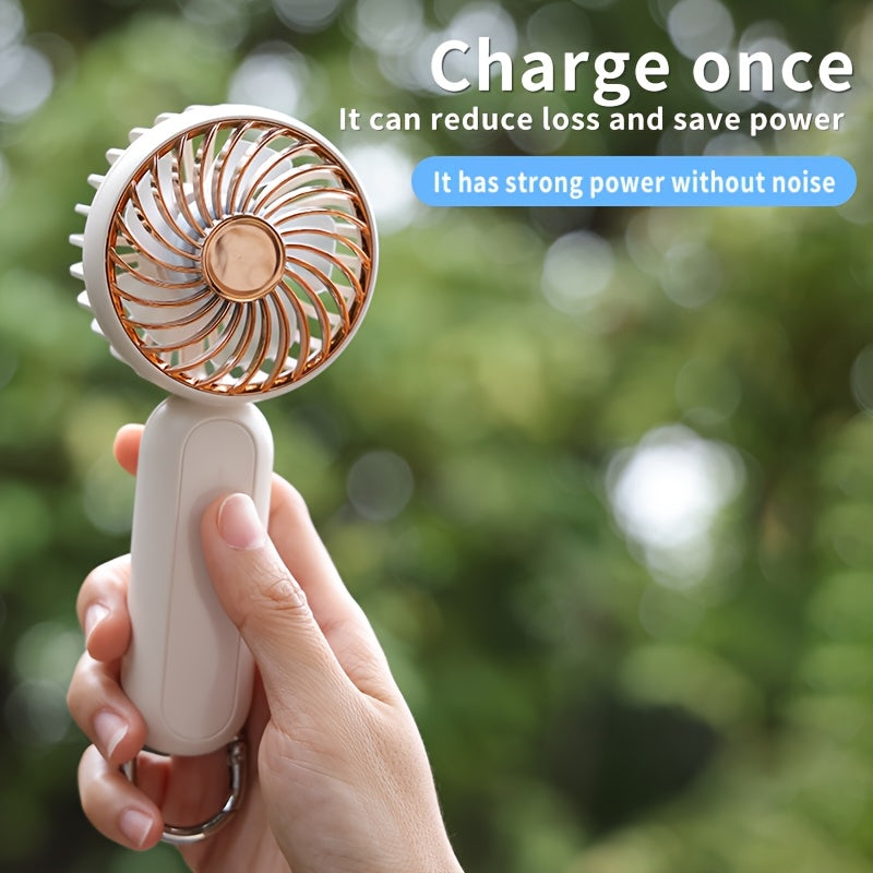 Mini Portable Handheld Fan USB Rechargeable Personal Fan for Travel Camping