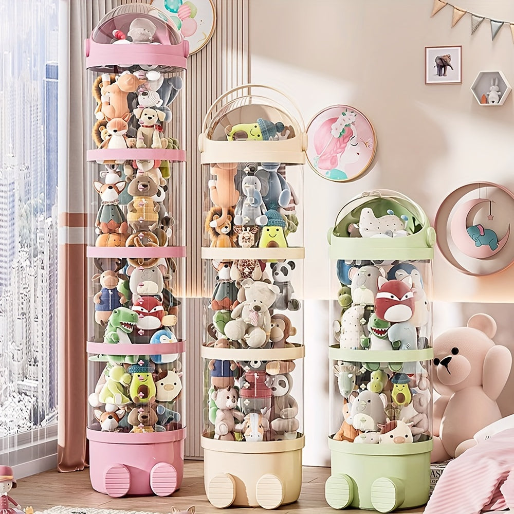 Acrylic Doll Storage Organizer with Multi-Layer Transparent Display Stand Waterproof Plastic