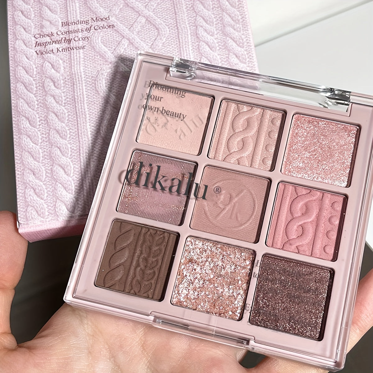 Женская палетка теней для век 9 цветов матовые блестящие водостойкие стойкие