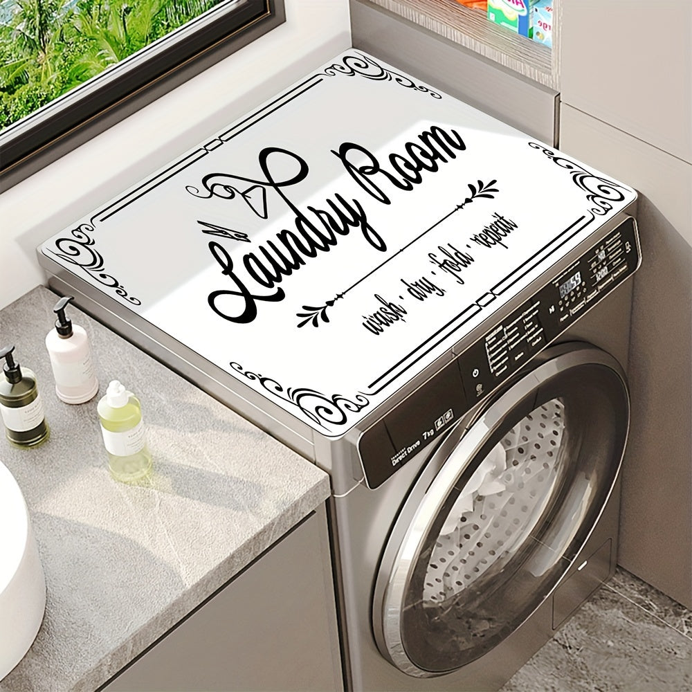 Funda de polvo impresa moderna para lavadora y secadora, de secado rápido y absorbente