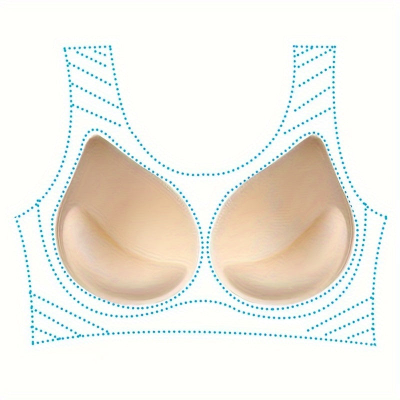 Inserciones de sujetador push-up de algodón transpirable para mujer en blanco, negro y beige para soporte y comodidad